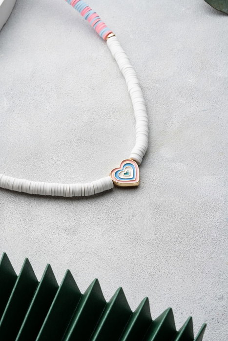 Heliophilia Silver Collar Multicolor con Colgante de Aleación